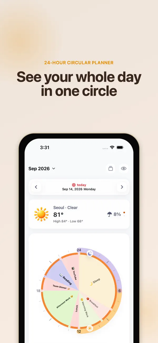 DayByDay Circular Life Planner: virallinen App Store esikatselu 1