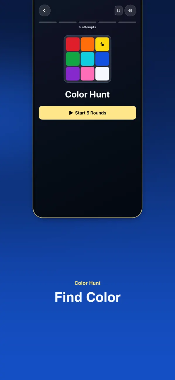 ReactionTraining: prova de reflexos: vista prèvia oficial de App Store 3